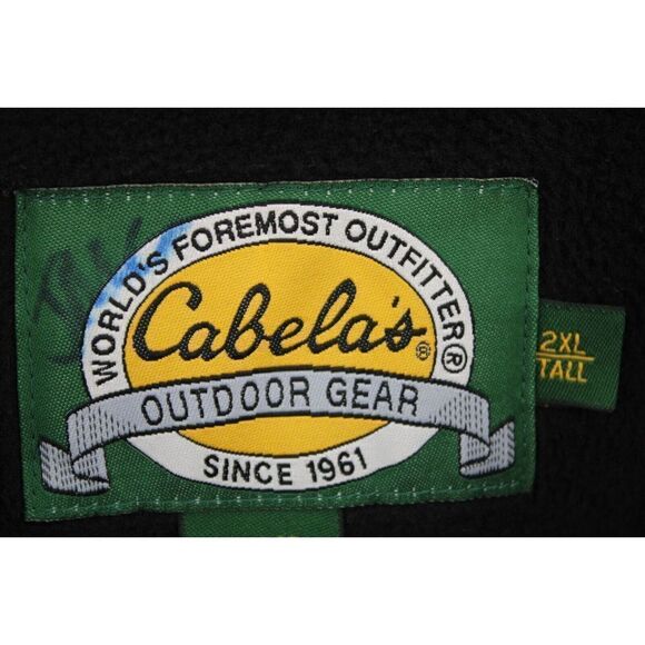 CABELA'S 2XL TALL GRAY/BLACK FLEECE LINED HOODED COAT ZIP FRONT MENS - Picture 6 of 8